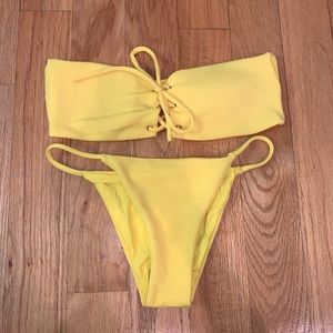 Bright Yellow Bathing Suit